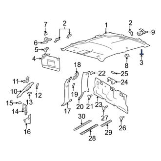 Ford OE - Trunk Trim Panel Clip