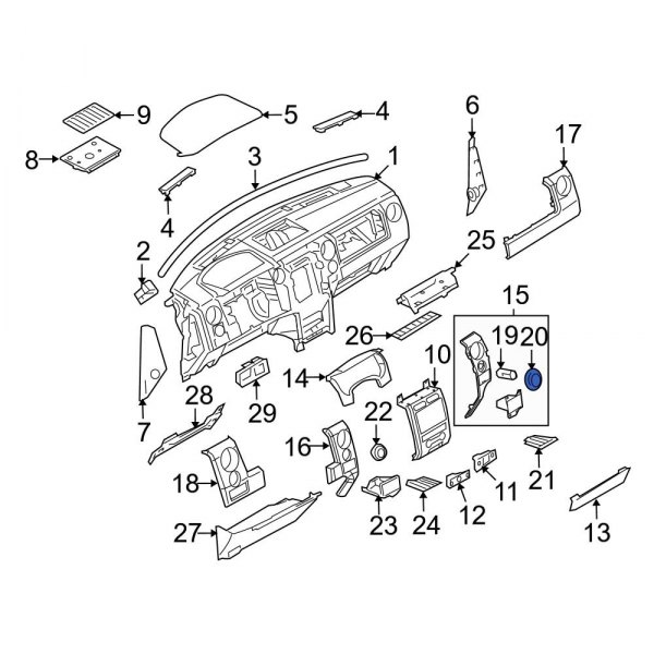 12 Volt Accessory Power Outlet Cover