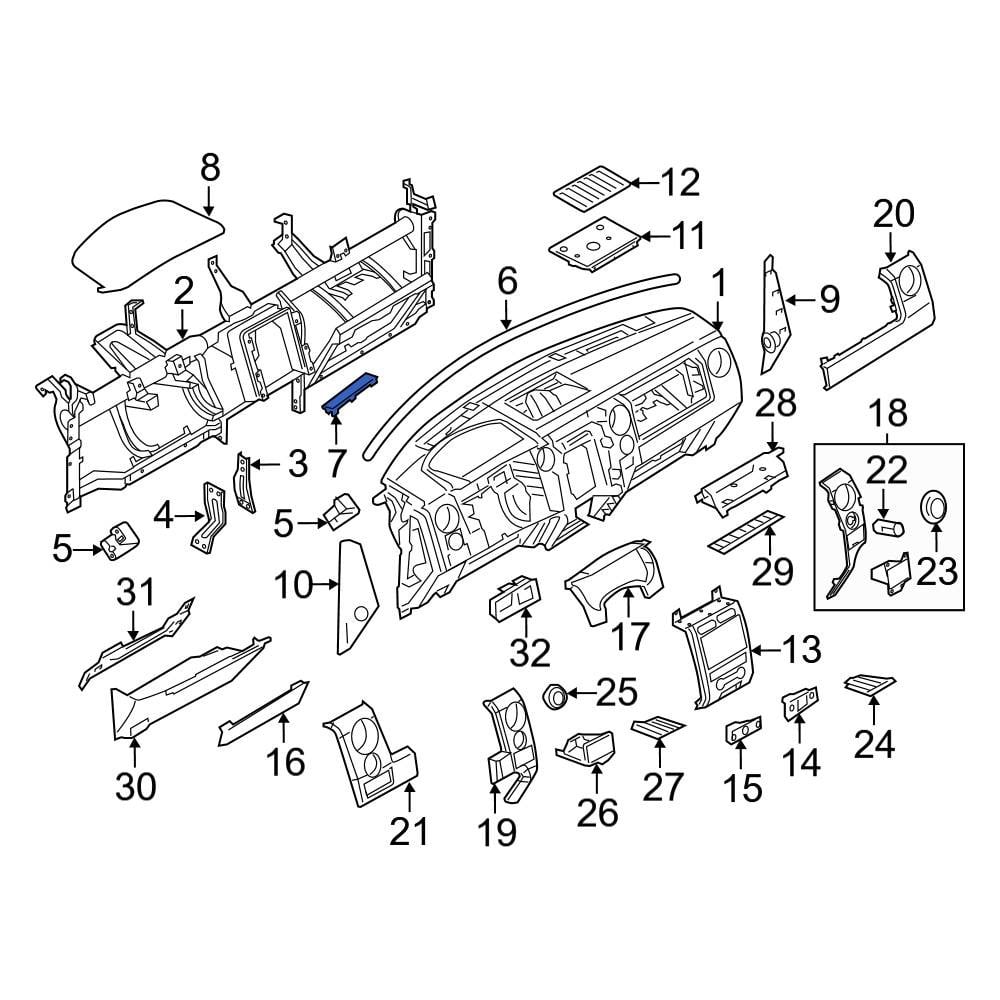 Ford OE BL3Z15042D82AA - Instrument Panel Trim Panel