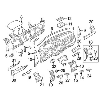 Ford OE - Instrument Panel (Deluxe, With Flow Thru Console)