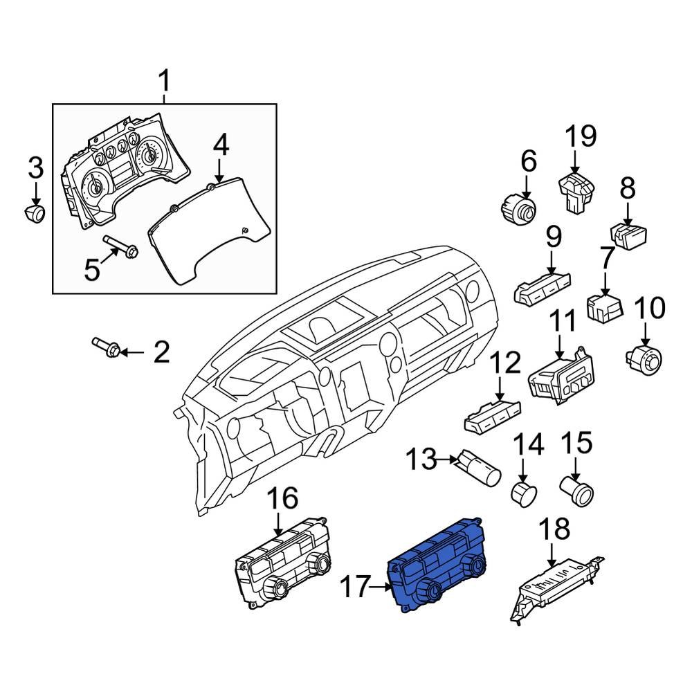 ford-oe-9l3z19980xa-hvac-temperature-control-panel