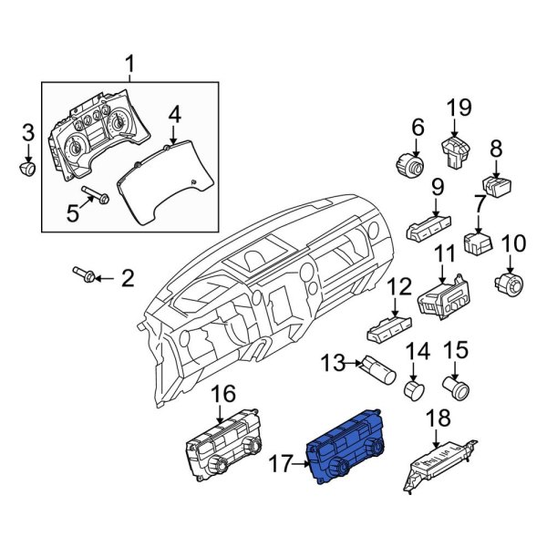 Ford OE 9L3Z19980XA HVAC Temperature Control Panel