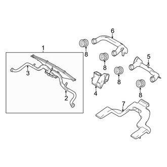 Ford OE - Instrument Panel - Ducts (W/O Flow Through Console), (FX2 / FX4 / Harley-Davidson Edition / King Ranch / Lariat / Platinum / STX / XL / XLT)