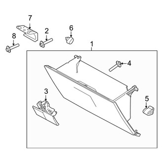 Ford OE - Instrument Panel - Glove Box (FX2 / FX4 / Harley-Davidson Edition / King Ranch / Lariat / Platinum / STX / XL / XLT)