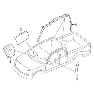 Ford OE - Restraint Systems - Air Bag Components (Air Bags), (FX2 / FX4 / Harley-Davidson Edition / King Ranch / Lariat / Platinum / STX / XL / XLT)