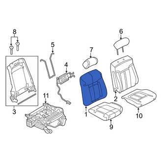 Ford OE - Front Left Seat Back Cushion Cover