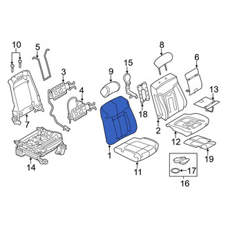 Ford OE - Front Left Seat Back Cushion Cover