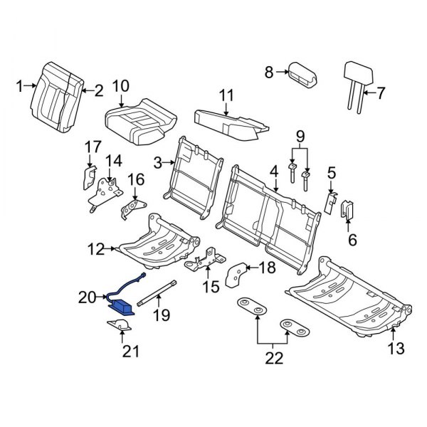 Seat Back Recliner Adjustment Handle