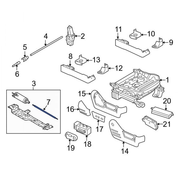 Ford OE 9U5Z54617B14A - Right Seat Flex Cable