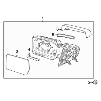 Ford OE - Front Door - Outside Mirrors (W/O Trailer Tow), (FX2 / FX4 / Harley-Davidson Edition / King Ranch / Lariat / Platinum / STX / XL / XLT)