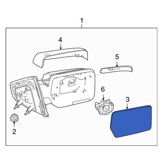 Ford OE - Front Right Door Mirror Glass