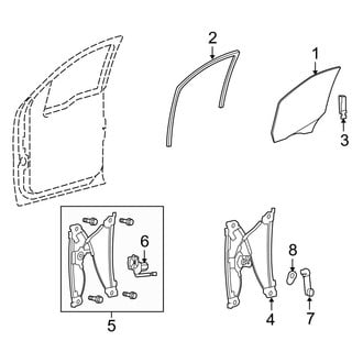 Ford OE - Front Door - Glass & Hardware (FX2 / FX4 / Harley-Davidson Edition / King Ranch / Lariat / Platinum / STX / XL / XLT)