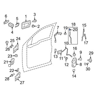 Ford OE - Front Door Lock Knob