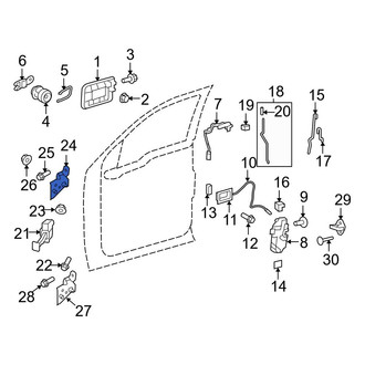 Ford OE - Front Left Upper Door Hinge