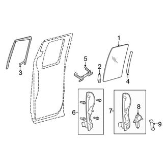 Ford OE - Rear Door - Glass & Hardware (SuperCab)