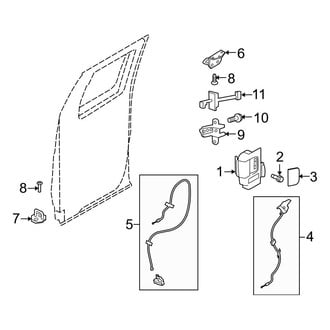 Ford OE - Rear Door - Lock & Hardware (FX2 / FX4 / Lariat / STX / XL / XLT SuperCab)