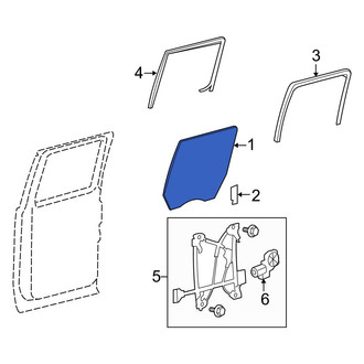 Ford OE - Rear Right Door Glass