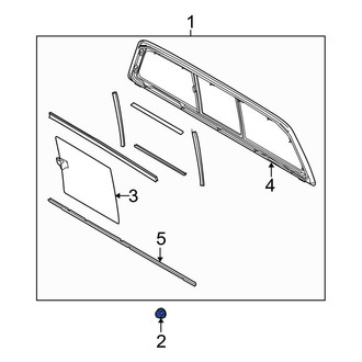 Ford OE - Back Glass Nut
