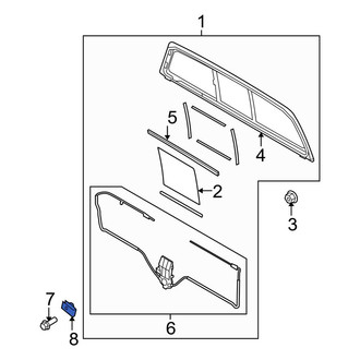 Ford OE - Back Glass Nut