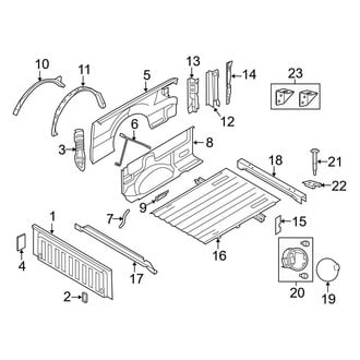 Ford OE - Pick Up Box - Front & Side Panels (Box), (FX2 / FX4 / Harley-Davidson Edition / King Ranch / Lariat / Platinum / STX / XL / XLT)