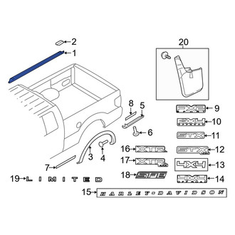 Ford OE - Rear Left Upper Truck Bed Molding