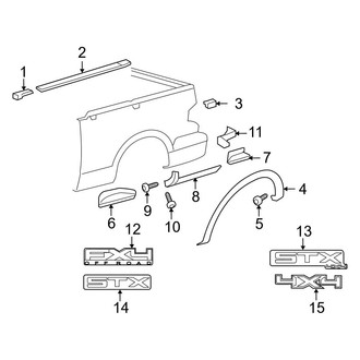 Ford OE - Pick Up Box - Exterior Trim (Box Body Side)