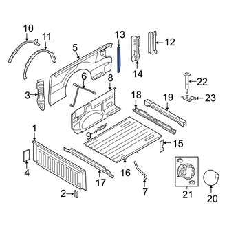 Ford OE - Left Truck Bed Panel Brace