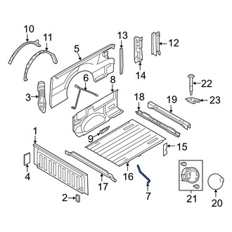 Ford OE - Rear Left Truck Bed Panel Brace