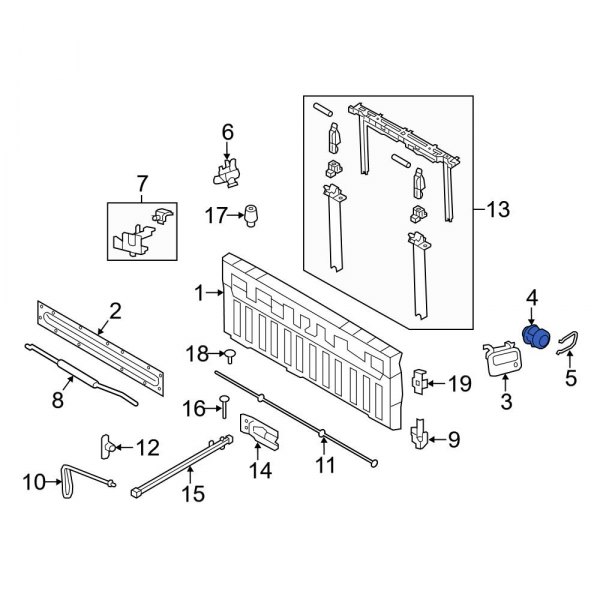 Ford OE 8L3Z1521990C Rear Tailgate Lock