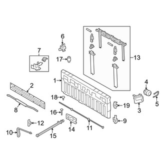 Ford OE - Pick Up Box - Tail Gate (8' Box), (FX2 / FX4 / Harley-Davidson Edition / King Ranch / Lariat / Platinum / STX / XL / XLT)