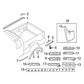 Ford OE - Quarter Panel Splash Shield Clip