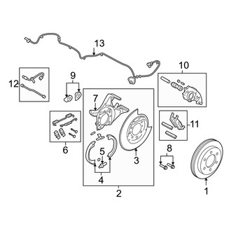 Ford OE - Rear Suspension - Brake Components