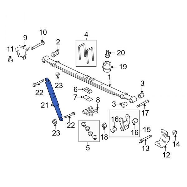 Ford OE BL3Z18125F - Rear Shock Absorber