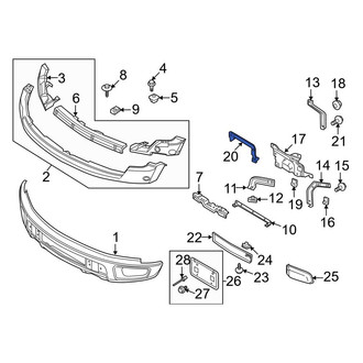 Ford OE - Right Bumper Face Bar Bolt