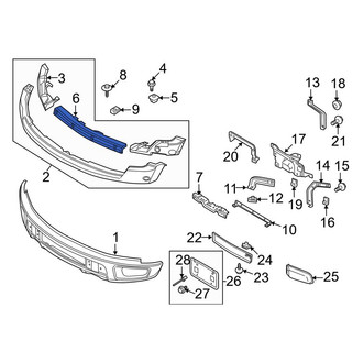 Ford OE - Bumper Cover Spacer Panel Bracket
