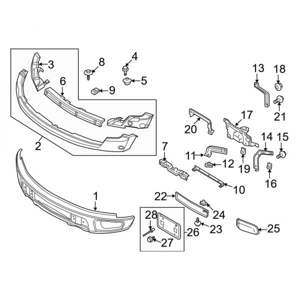 Ford OE AL3Z17E811A - Front Left Bumper Cover Spacer Panel