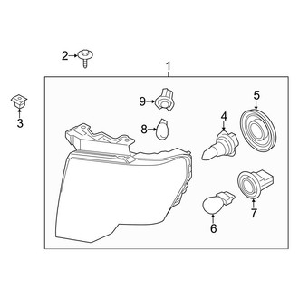 Ford OE - Front Lamps - Headlamp Components (With Halogen Headlamps), (SVT Raptor)