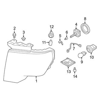 Ford OE - Front Lamps - Headlamp Components (With HID Headlamps), (SVT Raptor)