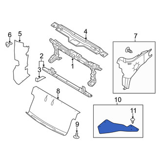 Ford OE - Front Left Radiator Support Air Deflector