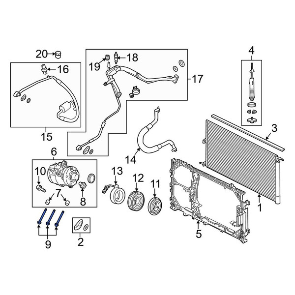 Ford OE N806184S437 - A/C Compressor Bolt