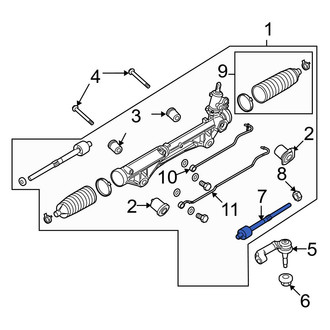 Ford OE - Inner Steering Tie Rod End