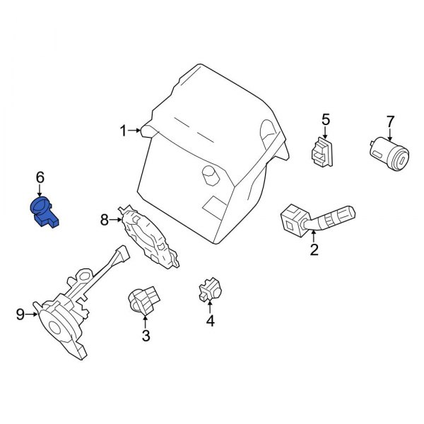 Ford OE 6E5Z15607AA Ignition Immobilizer Module