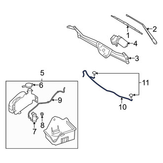 Ford OE - Front Windshield Washer Hose