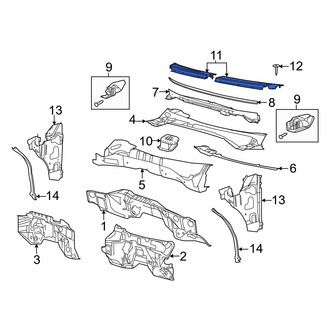 Ford OE - Left Cowl Cover