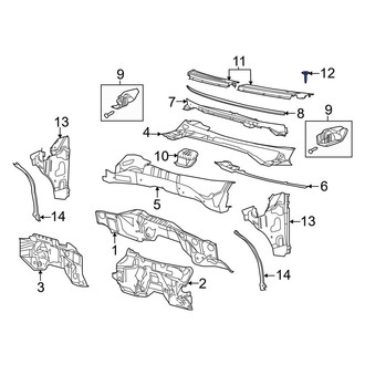 Ford OE - Cowl Cover Clip