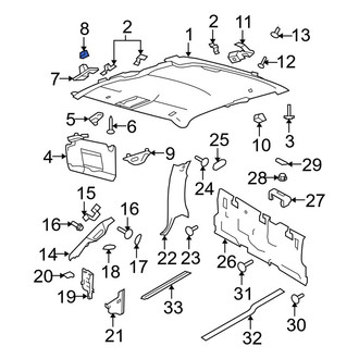 Ford OE - Sun Visor Nut