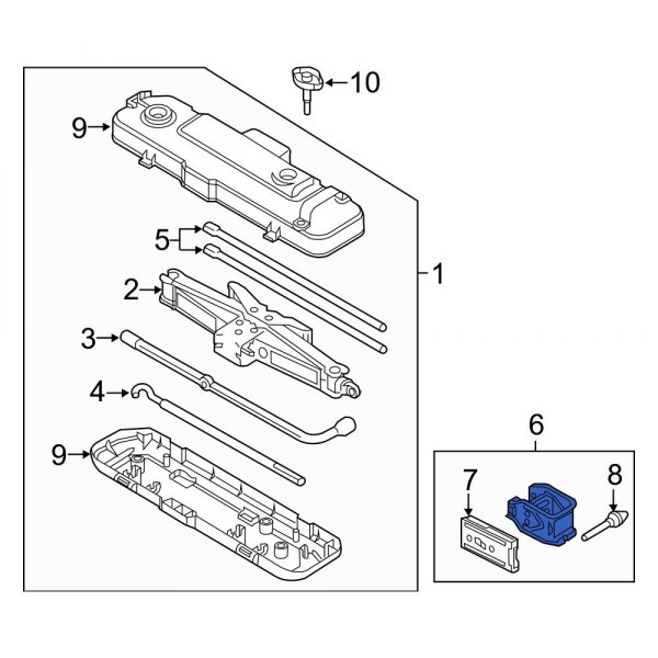 Ford OE BL3Z17080A Floor Jack Bracket