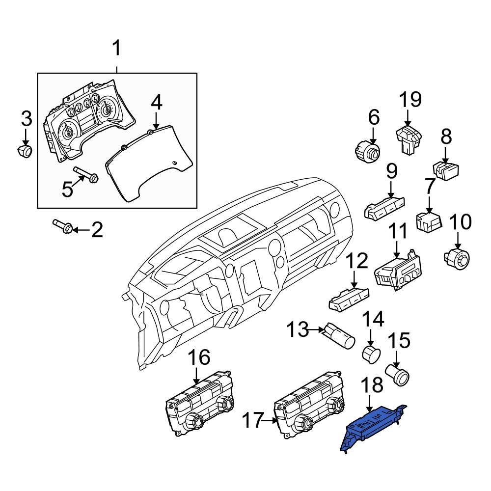 Ford OE BL3Z19980Z HVAC Control Module