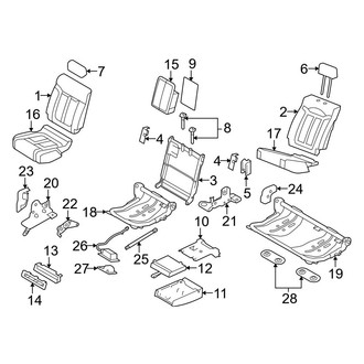 Ford OE - Seats & Tracks - Rear Seat Components (With Armrest), (SVT Raptor)