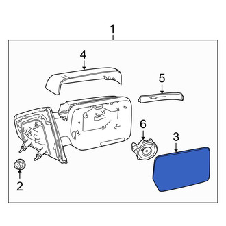 Ford OE - Front Right Door Mirror Glass